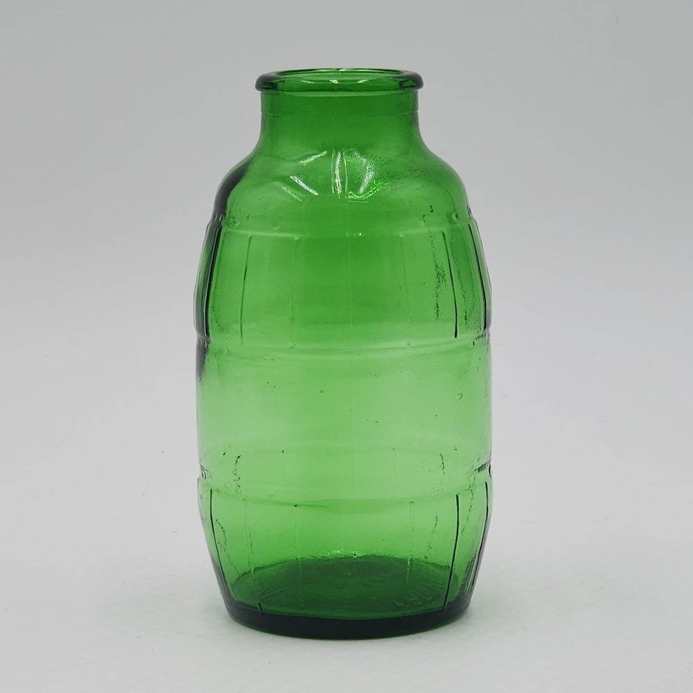 Vintage 1983 Mickey's Malt Liquor Green Glass Barrel Grenade Beer Bottle 12oz